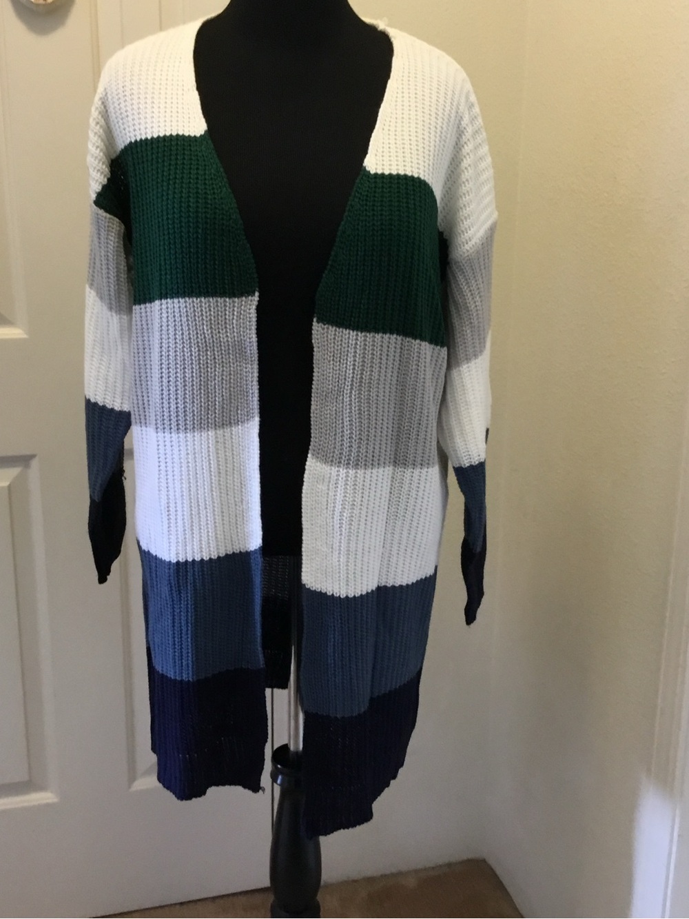 Women's Open-Front Chunky Knit Cardigan NWT
